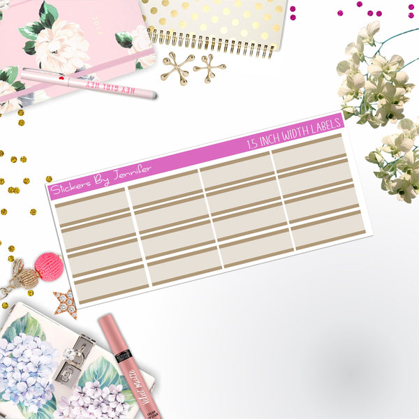Two-Toned Labels 089 Quarter Boxes  Planner Stickers, Journal Stickers, Functional Planner Stickers, Stationary Stickers