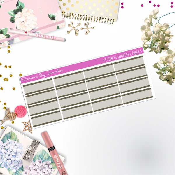 Two-Toned Labels 096 Quarter Boxes  Planner Stickers, Journal Stickers, Functional Planner Stickers, Stationary Stickers