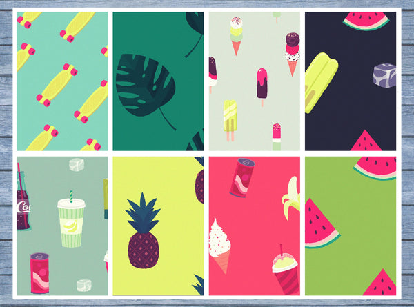 Watermelon Popsicle Full Box Planner Stickers, Big Happy Planner, Erin Condren, Classic Happy Planner