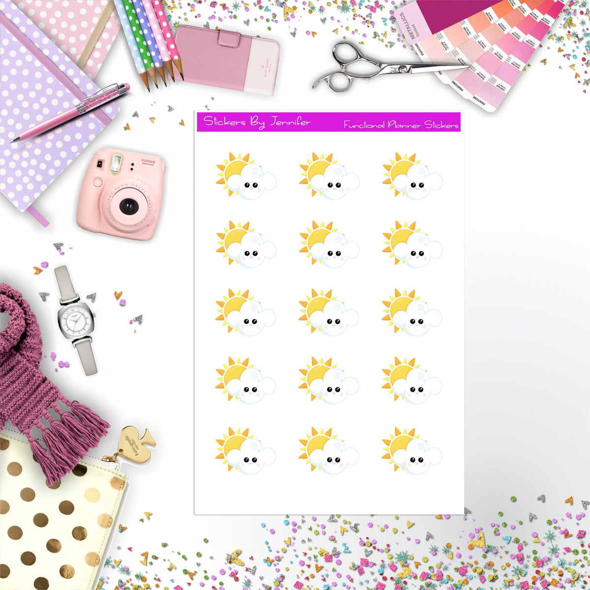 Weather Stickers, Planner Stickers, Journal Stickers, Functional Planner Stickers, Stationary Stickers