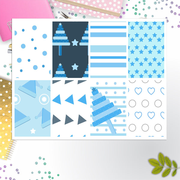 Winter Blue Full Box Big Happy Planner, Erin Condren, Classic Happy Planner