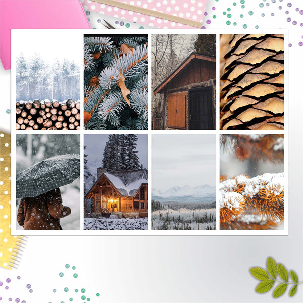 Winter Cabin Full Box Big Happy Planner, Erin Condren, Classic Happy Planner