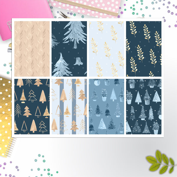 Winter Trees Full Box Big Happy Planner, Erin Condren, Classic Happy Planner