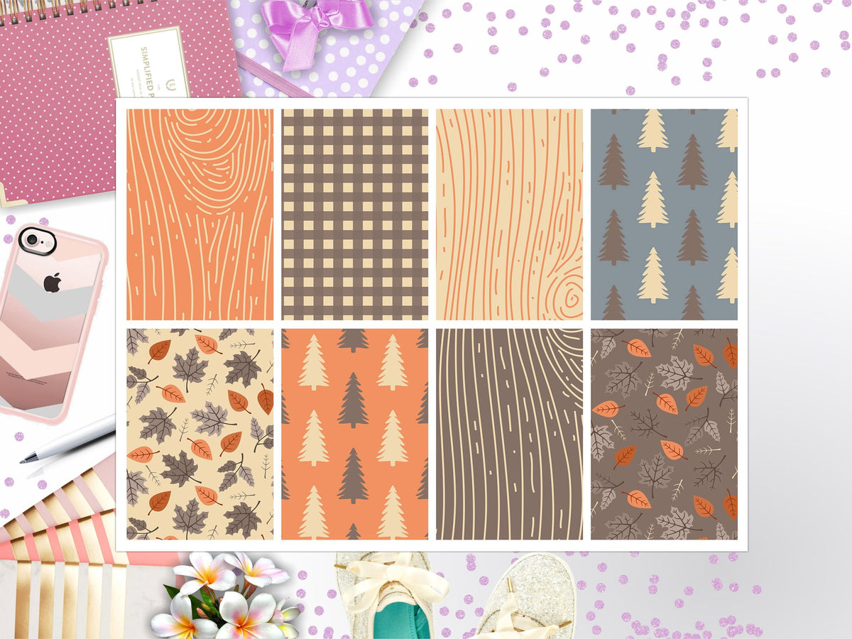 Winter Trees Full Box Big Happy Planner, Erin Condren, Classic Happy Planner