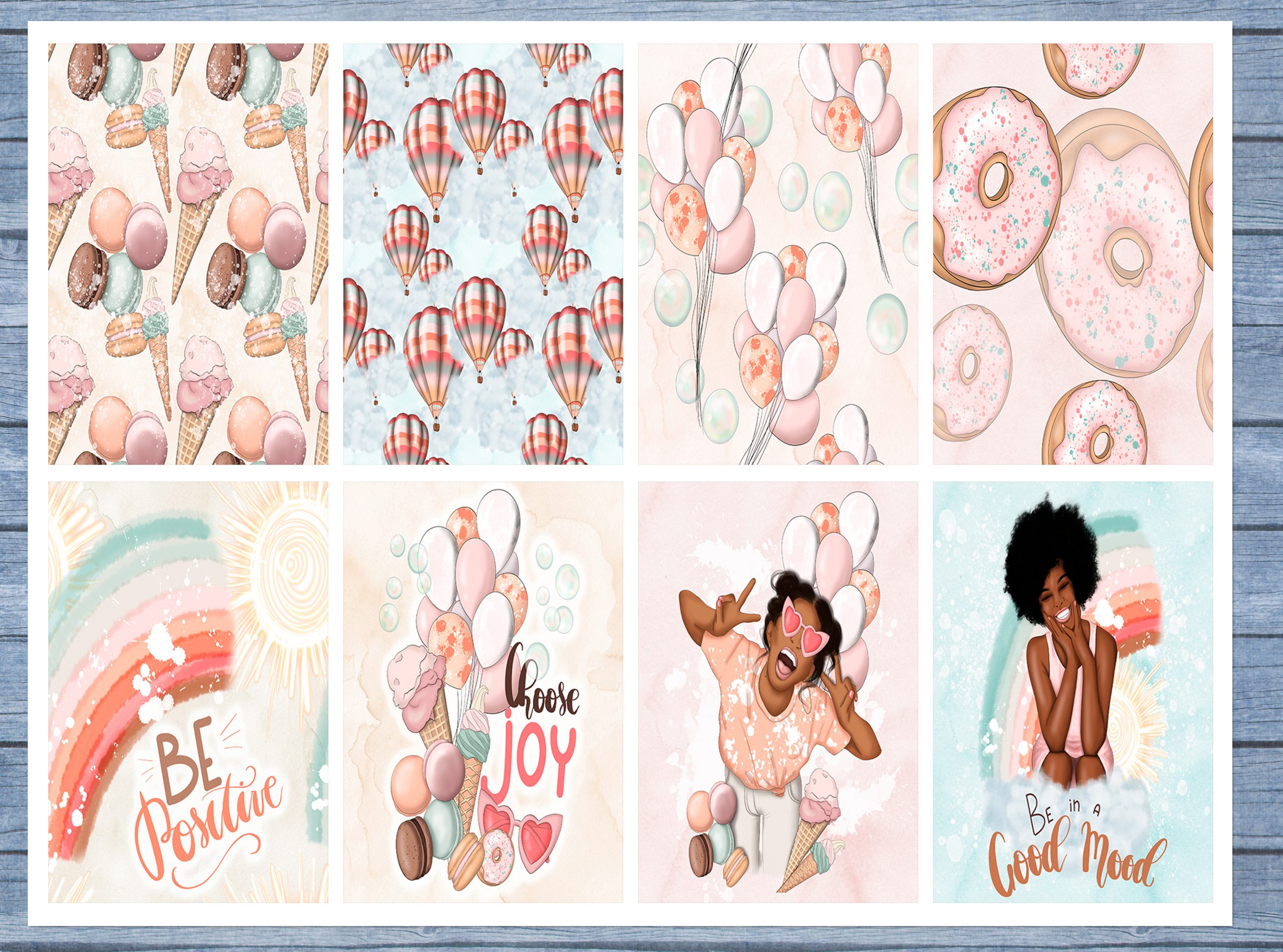 Be Positive Full Box Planner Stickers, Big Happy Planner, Erin Condren, Classic Happy Planner