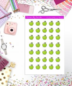 Apple Stickers, Planner Stickers, Journal Stickers, Functional Planner Stickers, Stationary Stickers