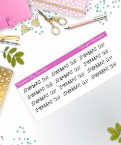 Assignment Due Script Stickers, Typography Stickers, Planner Stickers, Journal Stickers, Functional Planner Stickers, Stationary Stickers