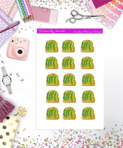 Avocado Toast Stickers, Planner Stickers, Journal Stickers, Functional Planner Stickers, Stationary Stickers