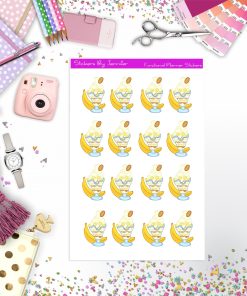 Banana Pudding Stickers, Planner Stickers, Journal Stickers, Functional Planner Stickers, Stationary Stickers