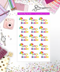 Beach Time Stickers, Planner Stickers, Journal Stickers, Functional Planner Stickers, Stationary Stickers