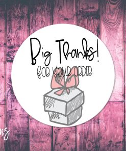 Big Thanks For Your Order, Small Business Stickers, Circle Stickers, Stationary Stickers, Functional Planner Stickers, Envelope Stickers