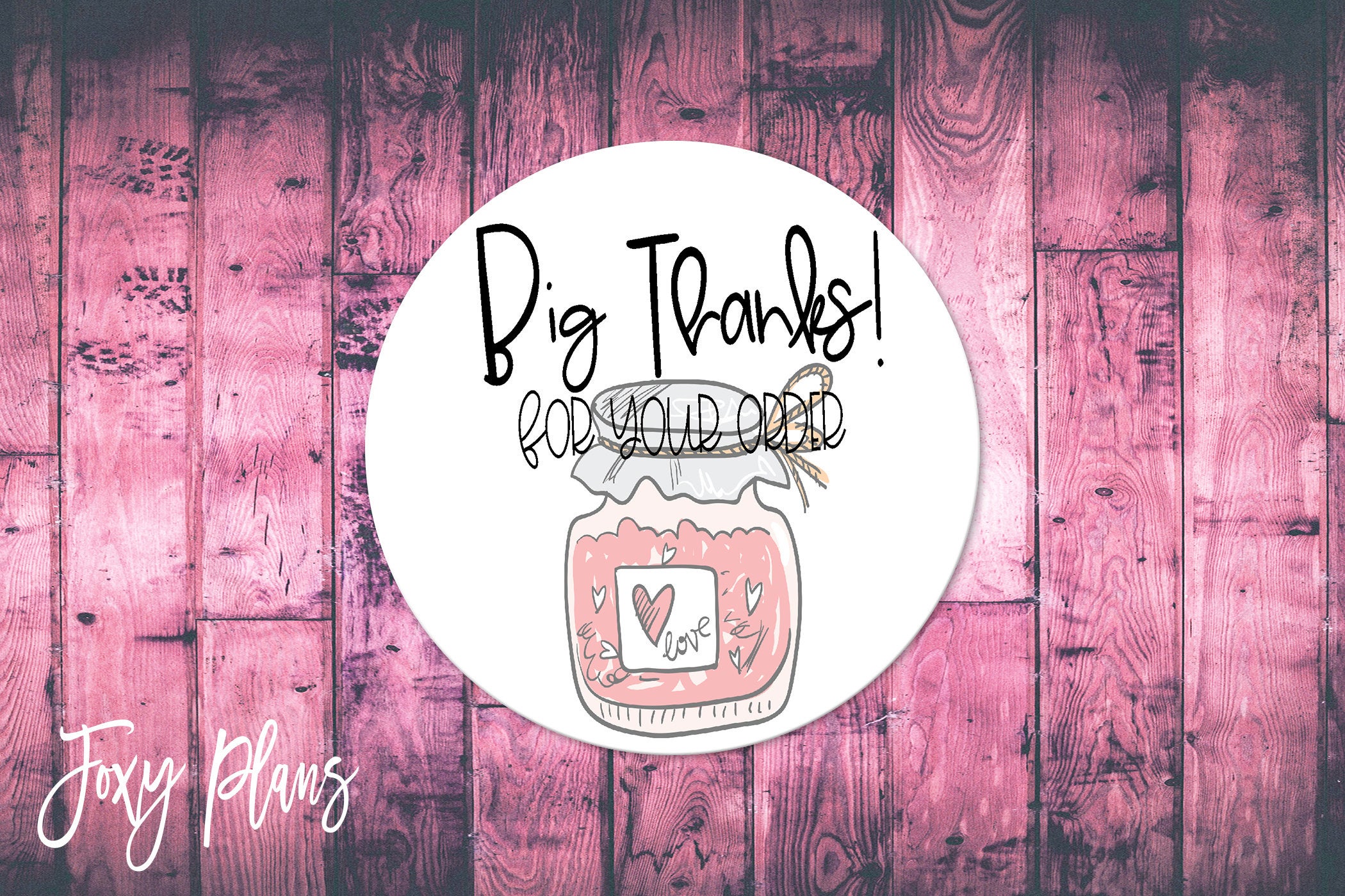 Big Thanks For Your Order, Small Business Stickers, Circle Stickers, Stationary Stickers, Functional Planner Stickers, Envelope Stickers