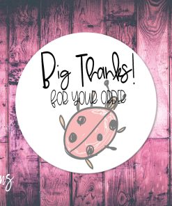 Big Thanks For Your Order, Small Business Stickers, Circle Stickers, Stationary Stickers, Functional Planner Stickers, Envelope Stickers