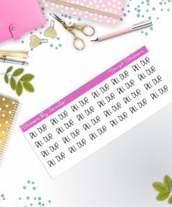 Bill Due Script Stickers, Typography Stickers, Planner Stickers, Journal Stickers, Functional Planner Stickers, Stationary Stickers