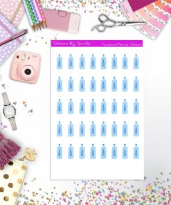 Bottled Water Stickers, Planner Stickers, Journal Stickers, Functional Planner Stickers, Stationary Stickers