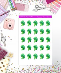 Broccoli Stickers, Planner Stickers, Journal Stickers, Functional Planner Stickers, Stationary Stickers