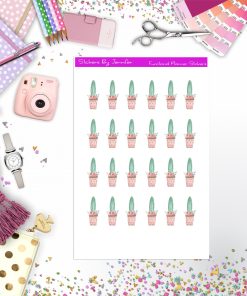 Cactus Stickers, Planner Stickers, Journal Stickers, Functional Planner Stickers, Stationary Stickers