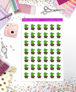Cactus Stickers, Planner Stickers, Journal Stickers, Functional Planner Stickers, Stationary Stickers