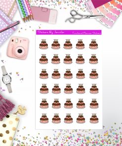 Cake Stickers, Planner Stickers, Journal Stickers, Functional Planner Stickers, Stationary Stickers