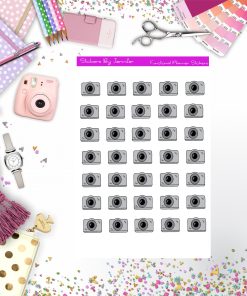 Camera Stickers, Planner Stickers, Journal Stickers, Functional Planner Stickers, Stationary Stickers