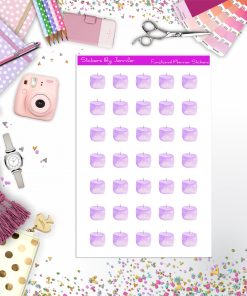 Candle Stickers, Planner Stickers, Journal Stickers, Functional Planner Stickers, Stationary Stickers