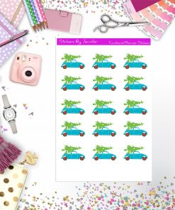 Christmas Car Stickers, Planner Stickers, Journal Stickers, Functional Planner Stickers, Stationary Stickers
