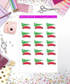 Christmas Car Stickers, Planner Stickers, Journal Stickers, Functional Planner Stickers, Stationary Stickers