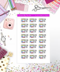 Clean Car Stickers, Planner Stickers, Journal Stickers, Functional Planner Stickers, Stationary Stickers