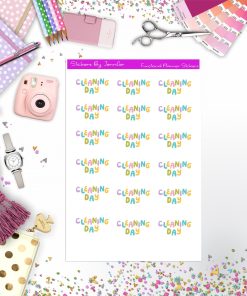 Cleaning Day Stickers, Planner Stickers, Journal Stickers, Functional Planner Stickers, Stationary Stickers