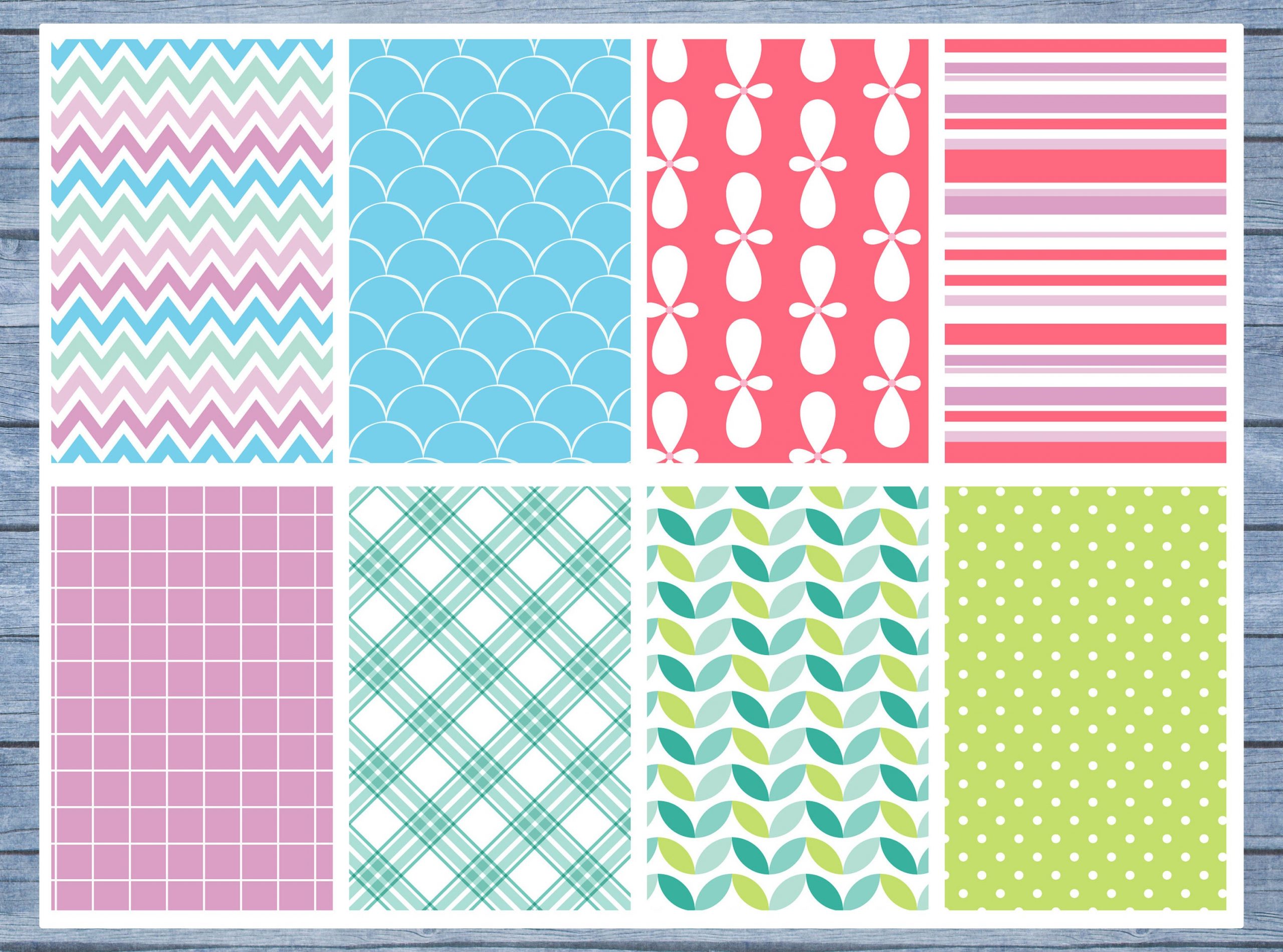 Colorful Patterns Full Box Planner Stickers, Big Happy Planner, Erin Condren, Classic Happy Planner