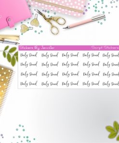Daily Bread Script Stickers, Typography Stickers, Planner Stickers, Journal Stickers, Functional Planner Stickers, Stationary Stickers