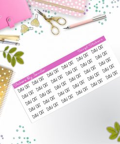 Day Off Script Stickers, Typography Stickers, Planner Stickers, Journal Stickers, Functional Planner Stickers, Stationary Stickers