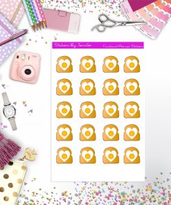 Egg Toast Stickers, Planner Stickers, Journal Stickers, Functional Planner Stickers, Stationary Stickers