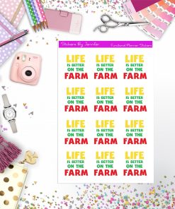 Farm Life Stickers, Planner Stickers, Journal Stickers, Functional Planner Stickers, Stationary Stickers
