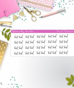 Fast Food Script Stickers, Typography Stickers, Planner Stickers, Journal Stickers, Functional Planner Stickers, Stationary Stickers