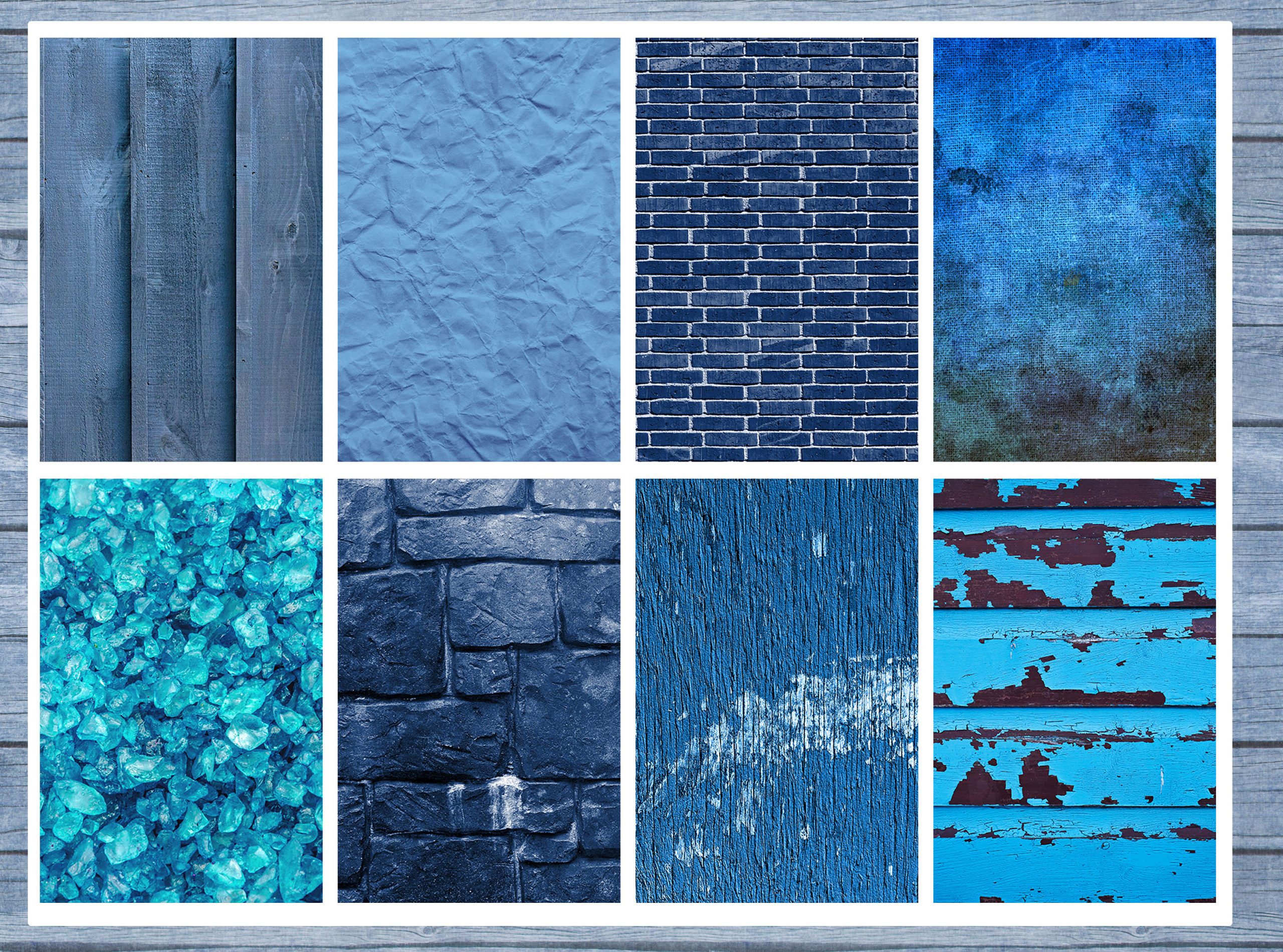 Faux Blue Wood Full Box Planner Stickers, Big Happy Planner, Erin Condren, Classic Happy Planner