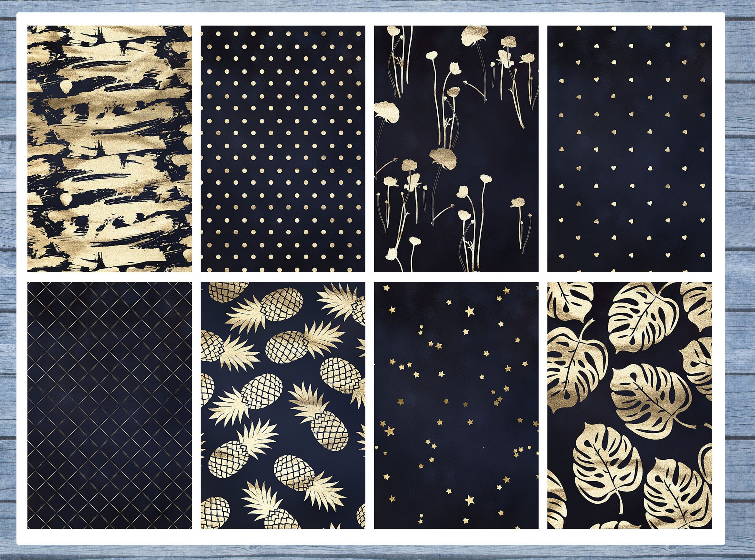 Faux Metallic Gold Full Box Planner Stickers, Big Happy Planner, Erin Condren, Classic Happy Planner