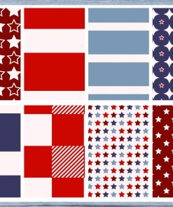 Fourth Of July Full Box Planner Stickers, Big Happy Planner, Erin Condren, Classic Happy Planner