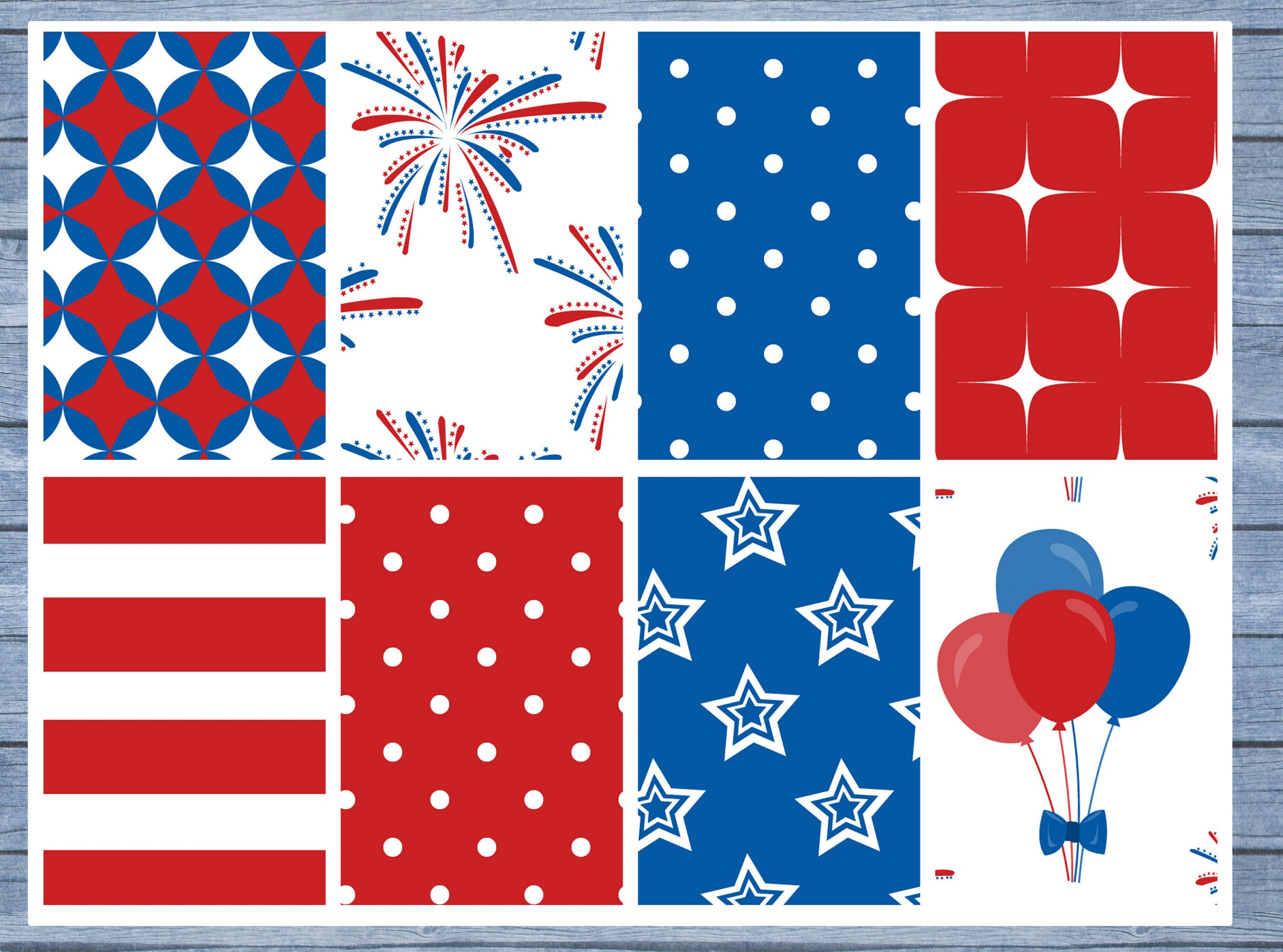 Fourth Of July Full Box Planner Stickers, Big Happy Planner, Erin Condren, Classic Happy Planner
