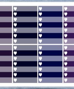 Full Box Planner Stickers, Ombre Full Box Planner Stickers, Planner Stickers, Ombre Heart Stickers, Personal Planner Stickers 002