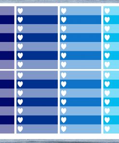 Full Box Planner Stickers, Ombre Full Box Planner Stickers, Planner Stickers, Ombre Heart Stickers, Personal Planner Stickers 003