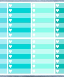 Full Box Planner Stickers, Ombre Full Box Planner Stickers, Planner Stickers, Ombre Heart Stickers, Personal Planner Stickers 006