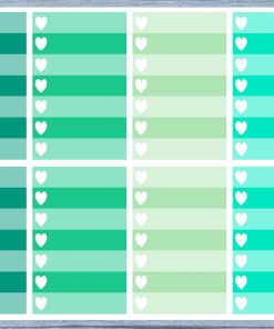 Full Box Planner Stickers, Ombre Full Box Planner Stickers, Planner Stickers, Ombre Heart Stickers, Personal Planner Stickers 007