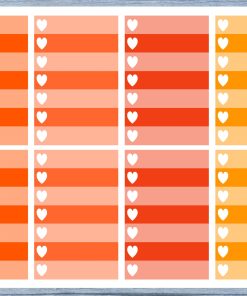 Full Box Planner Stickers, Ombre Full Box Planner Stickers, Planner Stickers, Ombre Heart Stickers, Personal Planner Stickers 012