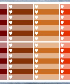 Full Box Planner Stickers, Ombre Full Box Planner Stickers, Planner Stickers, Ombre Heart Stickers, Personal Planner Stickers 013