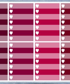 Full Box Planner Stickers, Ombre Full Box Planner Stickers, Planner Stickers, Ombre Heart Stickers, Personal Planner Stickers 015