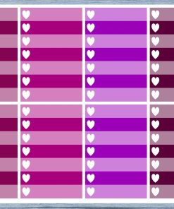 Full Box Planner Stickers, Ombre Full Box Planner Stickers, Planner Stickers, Ombre Heart Stickers, Personal Planner Stickers 016