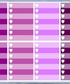 Full Box Planner Stickers, Ombre Full Box Planner Stickers, Planner Stickers, Ombre Heart Stickers, Personal Planner Stickers 018