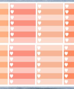 Full Box Planner Stickers, Ombre Full Box Planner Stickers, Planner Stickers, Ombre Heart Stickers, Personal Planner Stickers 023