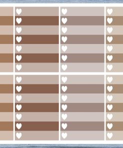 Full Box Planner Stickers, Ombre Full Box Planner Stickers, Planner Stickers, Ombre Heart Stickers, Personal Planner Stickers 025